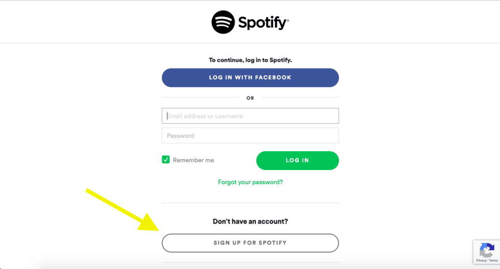Submit a podcast to Spotify: Create a Spotify account