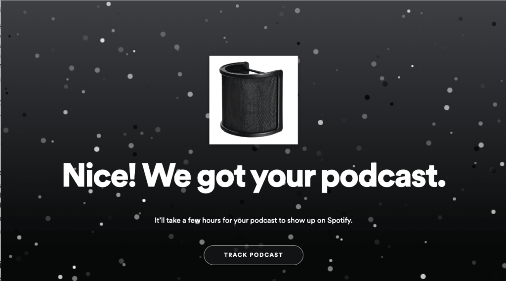 create a podcast on spotify: success!