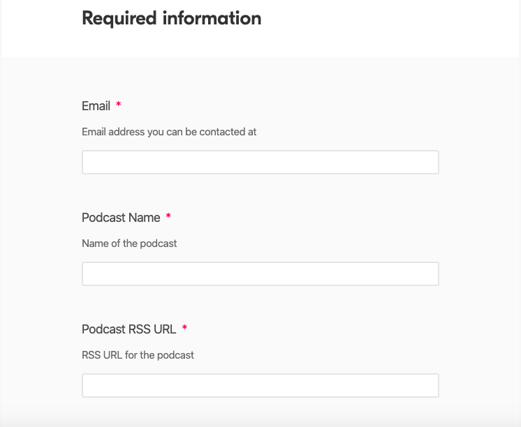 how to submit a podcast to iheartradio submission form