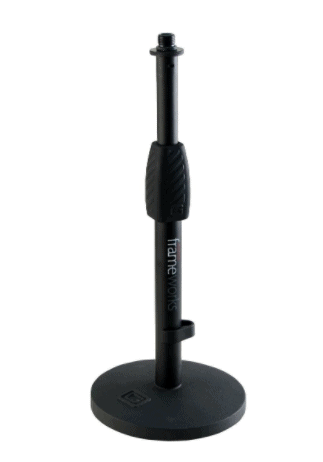 Gator Frameworks Weighted Base Mic Stand for podcasting