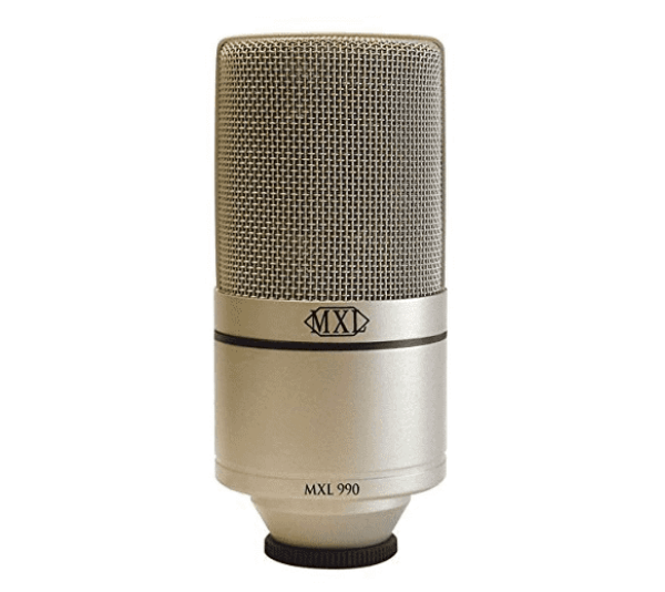 MXL 990 XLR condenser microphone for podcasting