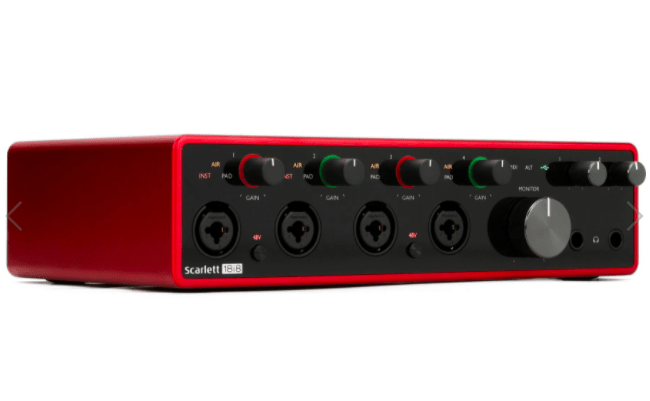 Focusright Scarlett 18i8 USB Audio Interface mixer for podcasting