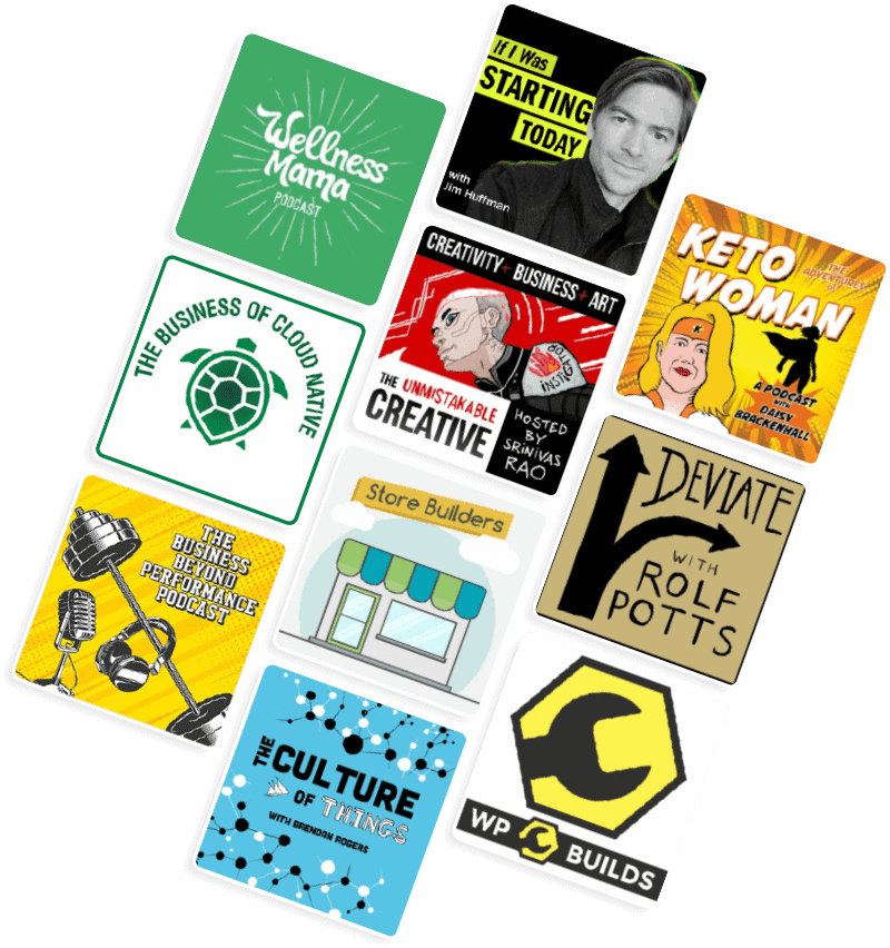 A selection of popular podcasts powered by Seriously Simple Podcasting