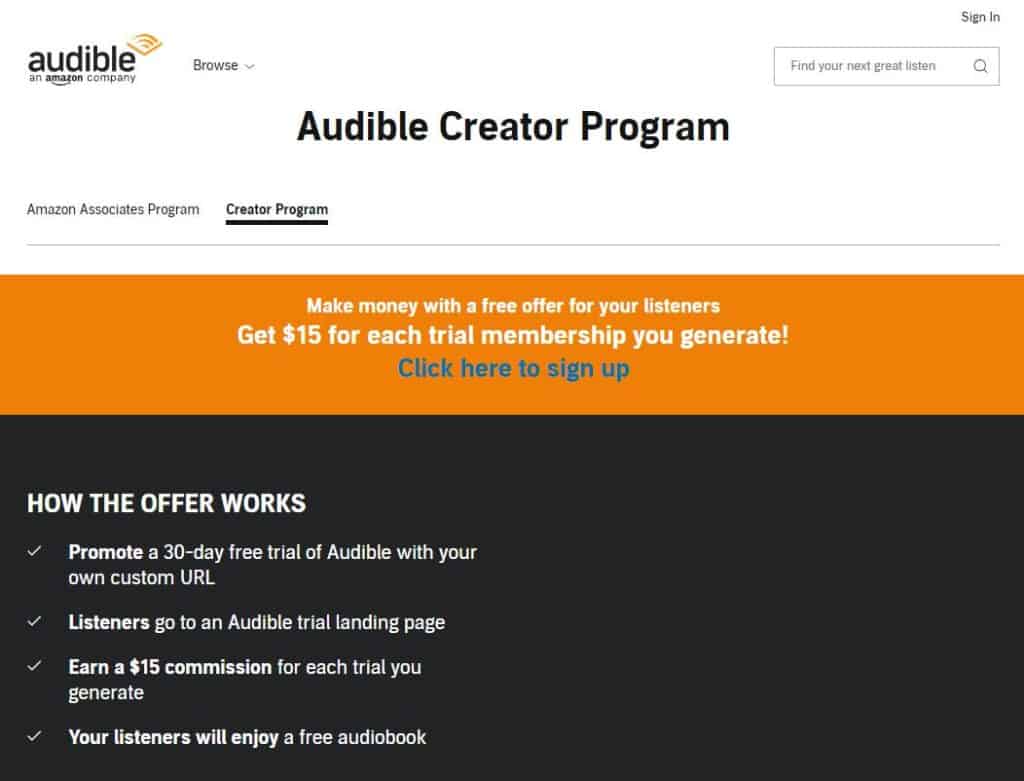 Make your first $100 podcasting with affiliate programs