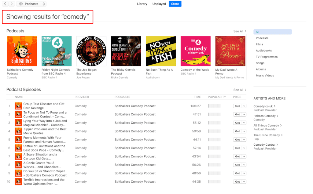 Podcast collaboration categories