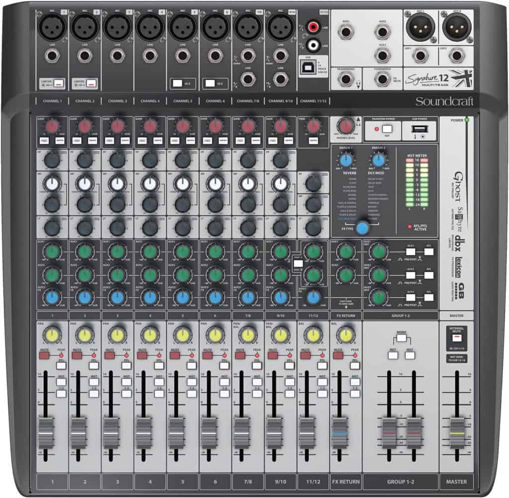 Best audio mixers for podcasting: Soundcraft Signature 12MTK 