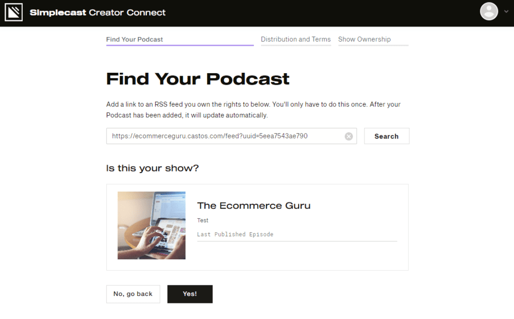 Submit your podcast to Stitcher: Confirm that this is your show