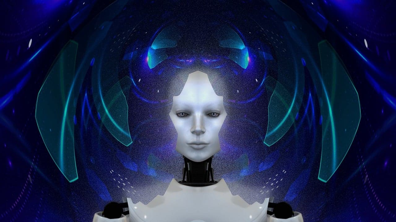 Premium AI Image  Futuristic anime style girl Neural network AI