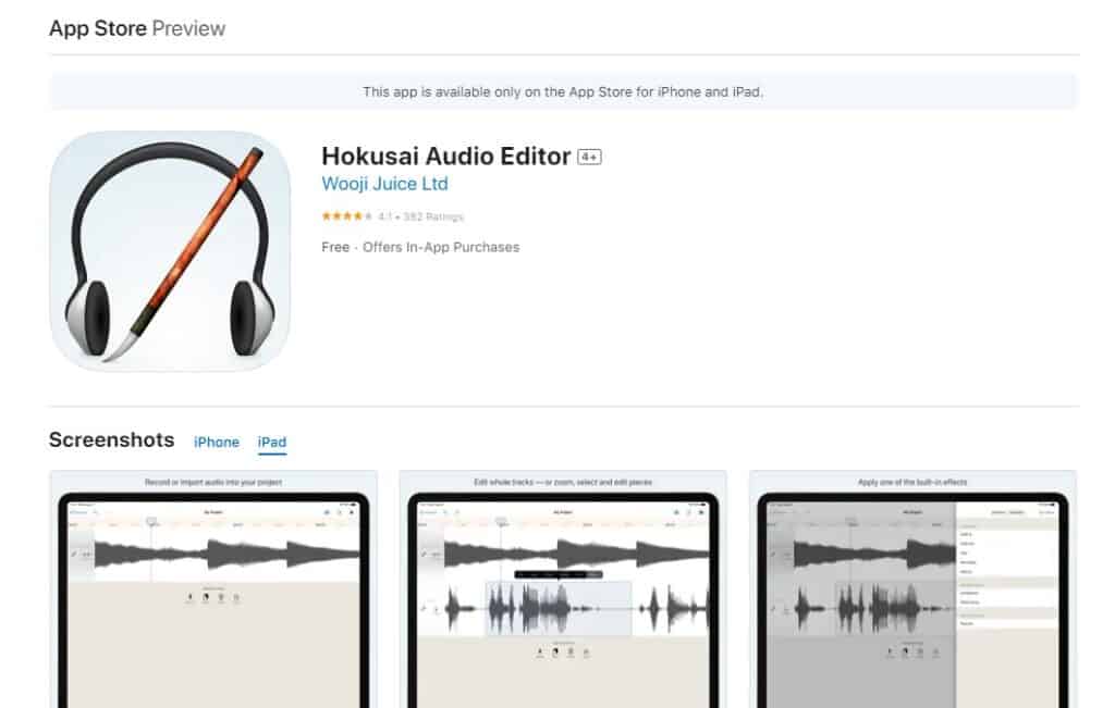 Hokusai Audio Editor