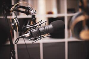 podcast microphone setup
