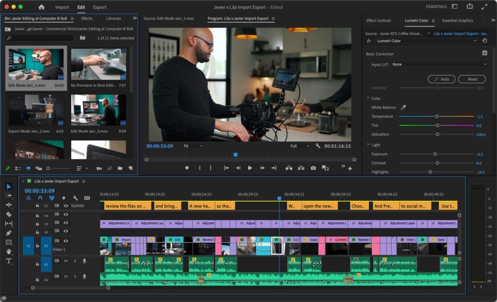 Best editors for YouTube: Premiere Pro