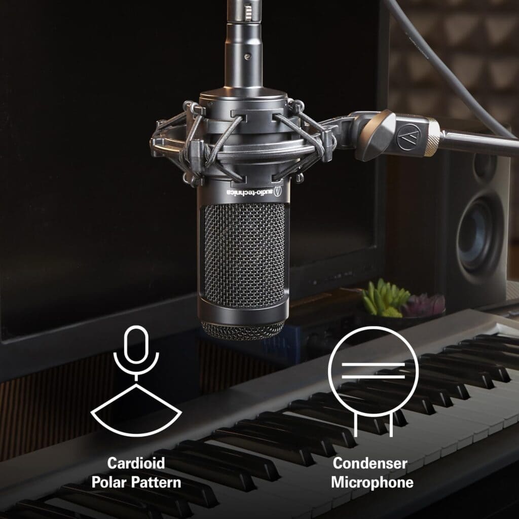 Audio-Technica AT2035 condeser mic and polar pattern