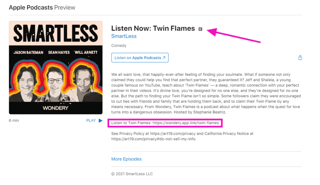 Podcast Swaps example