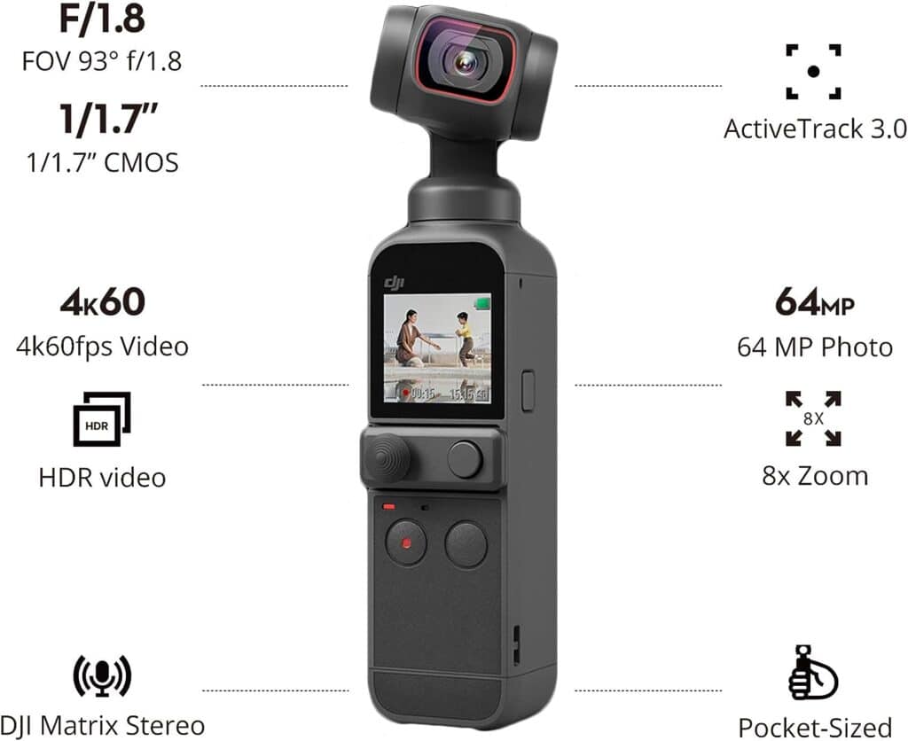 Specifications of the DJI Pocket 2