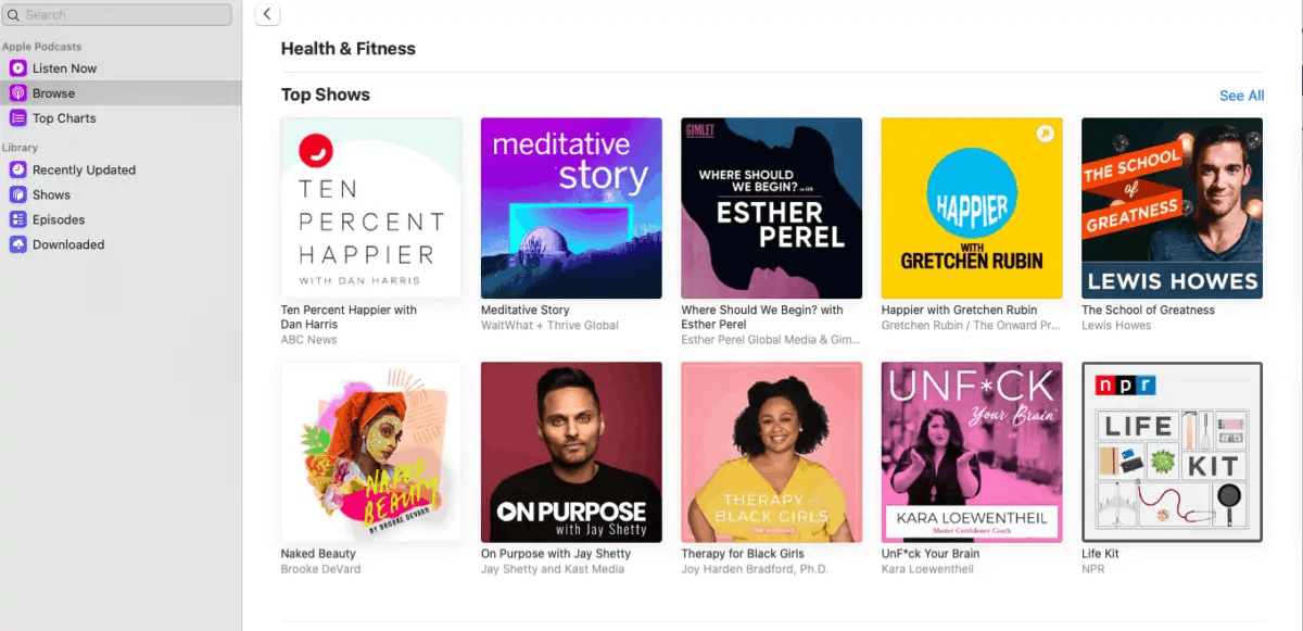 Preview of Apple's New and Noteworthy section.